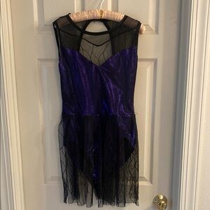 Costume Purple and Black Sheer, fully lined, size LA